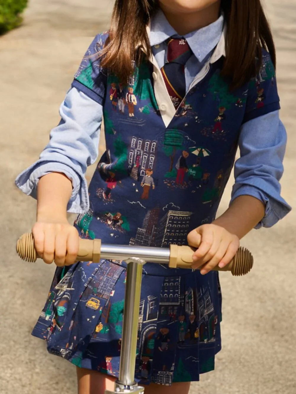 Ralph Lauren Adorable Girls 2-6x Polo Bear Cotton Jersey Rugby Dress NWT